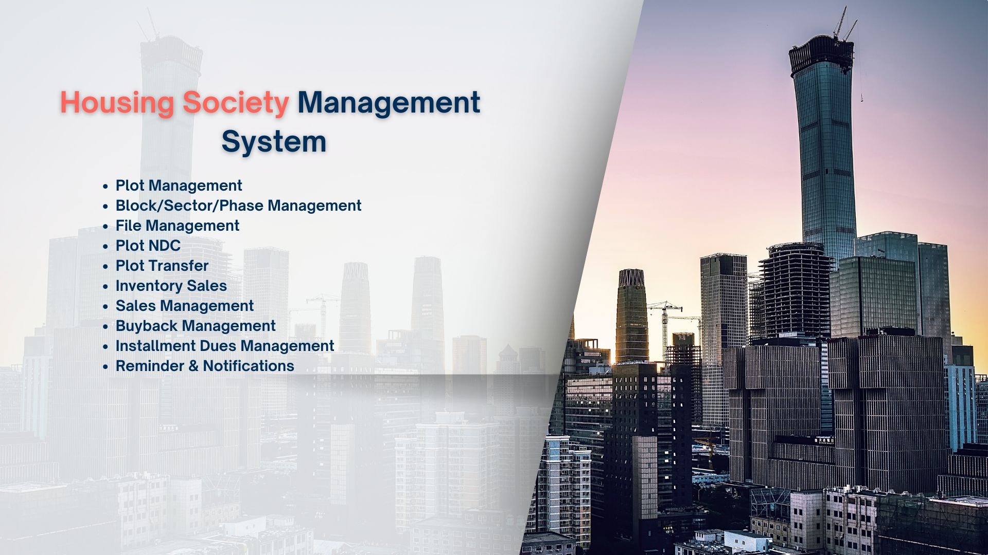 Housing Society Management system - www.pksoftwares.com Housing Society Management system - www.pksoftwares.com